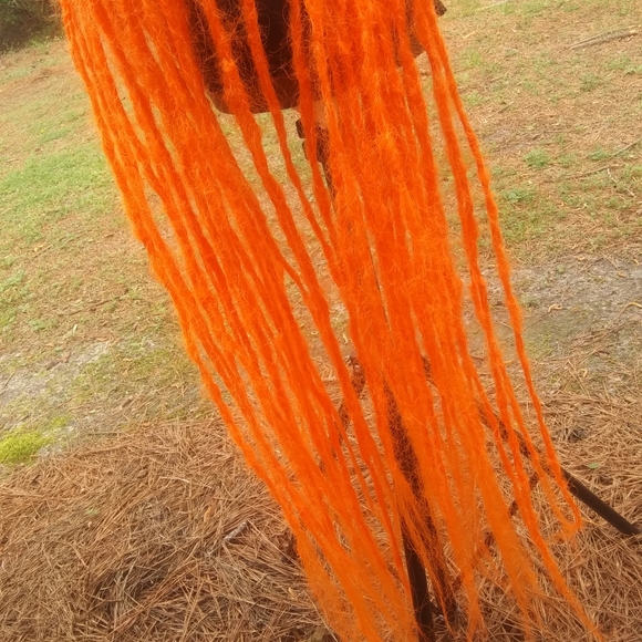 Long orange plain knotty dreadlocks - Picture 4 of 6